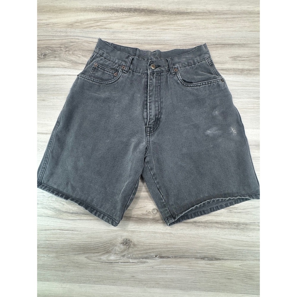 Vintage 90s Bugle Boy Black Denim Shorts‎ 30 Skater Grunge Aesthetic Gorpcore
